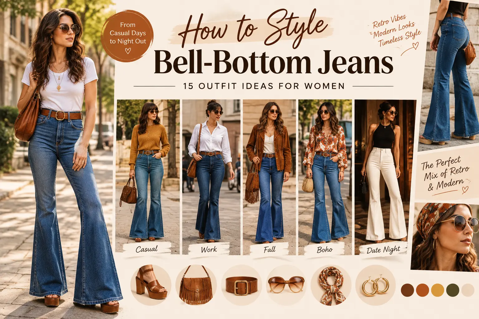 How to Style Bell-Bottom Jeans: 15 Best Outfit Ideas
