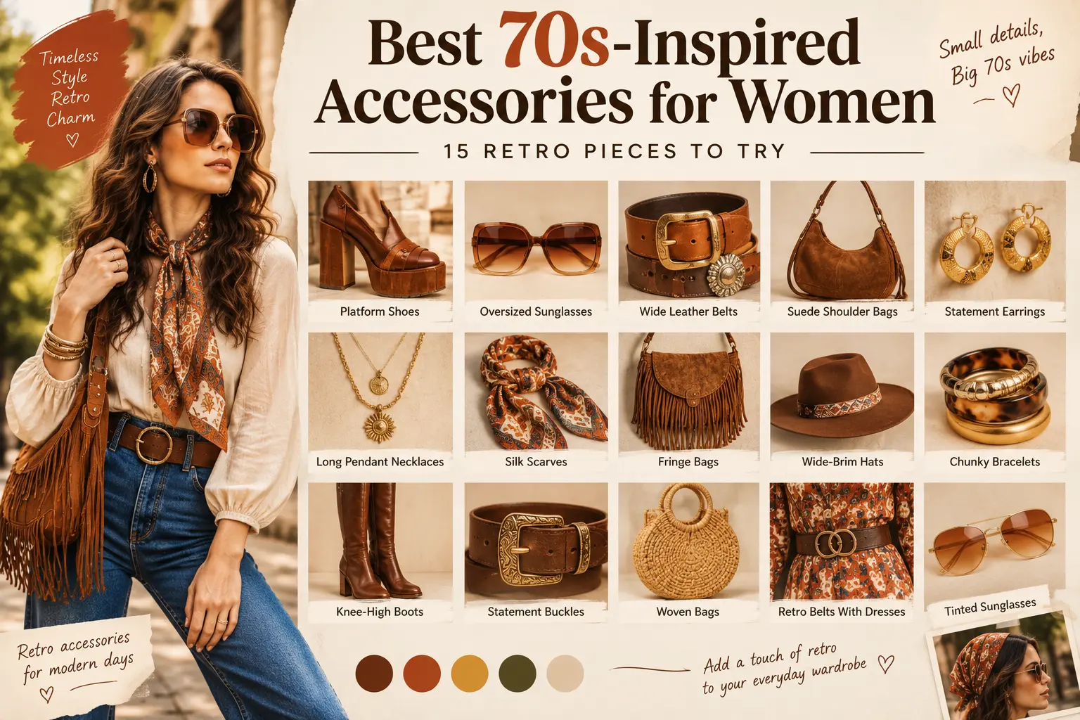 70s-Inspired Accessories: 15 Best Retro Picks for Women