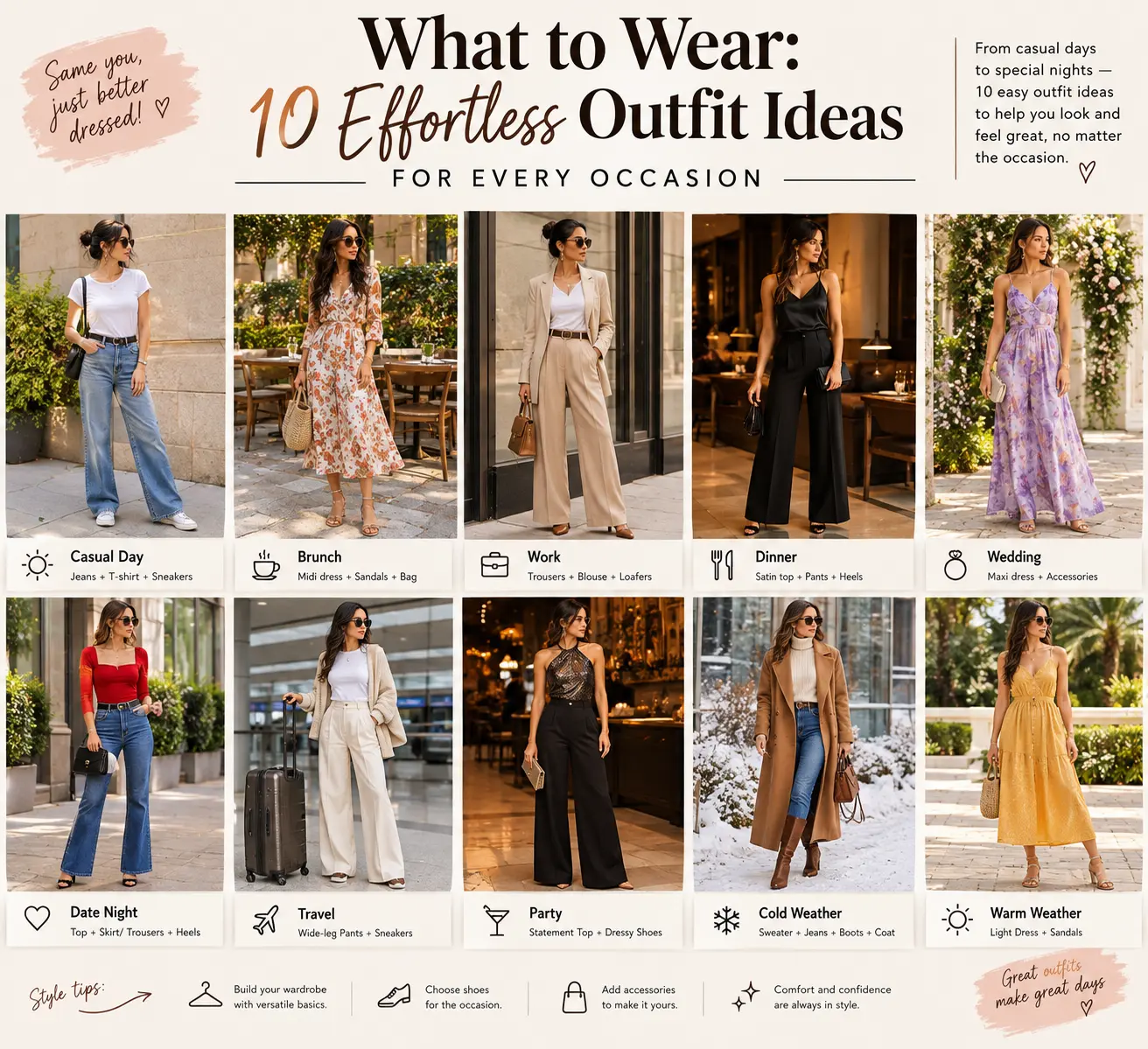 What to Wear: 10 Effortless Outfit Ideas for Every Occasion