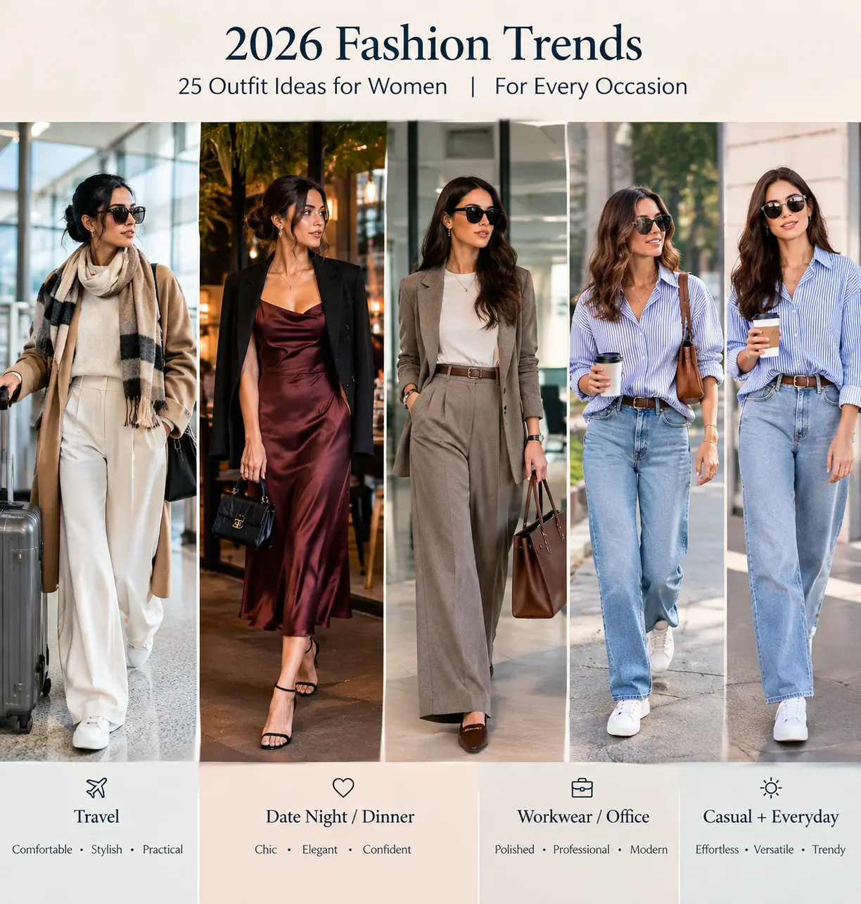 Fashion Trends 2026: 25 Best Outfit Ideas for Women